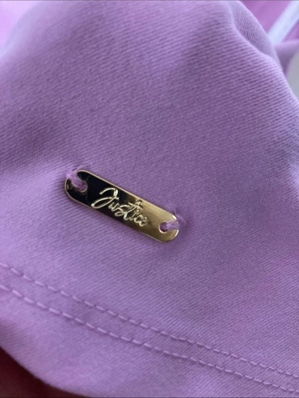 Justice Purple Skater Dress with White Trim